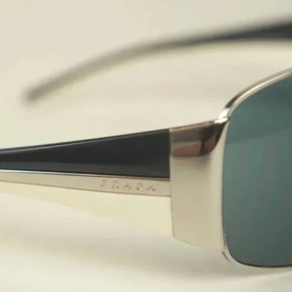 Prada SPR74G Black and White Shield Sunglasses main image 4